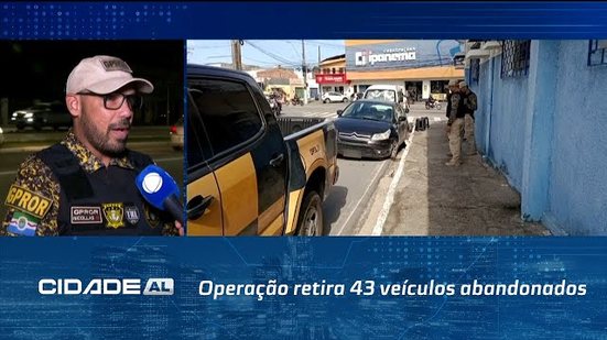 Denúncias: Operação retira 43 veículos abandonados das ruas de Maceió