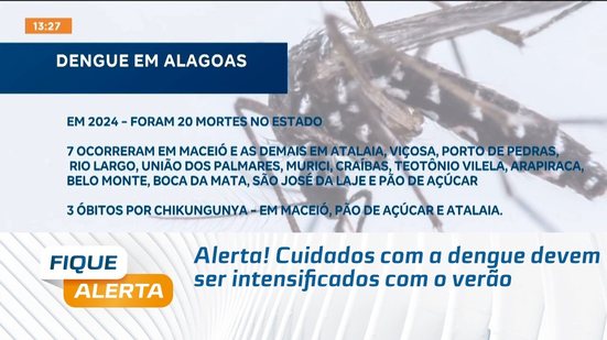 Alerta! Cuidados com a dengue devem ser intensificados com o verão