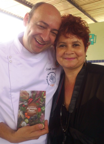 Com o chef Cesar Santos no projeto Hora Feliz da Associação dos Restaurantes da Boa Lmebrança
