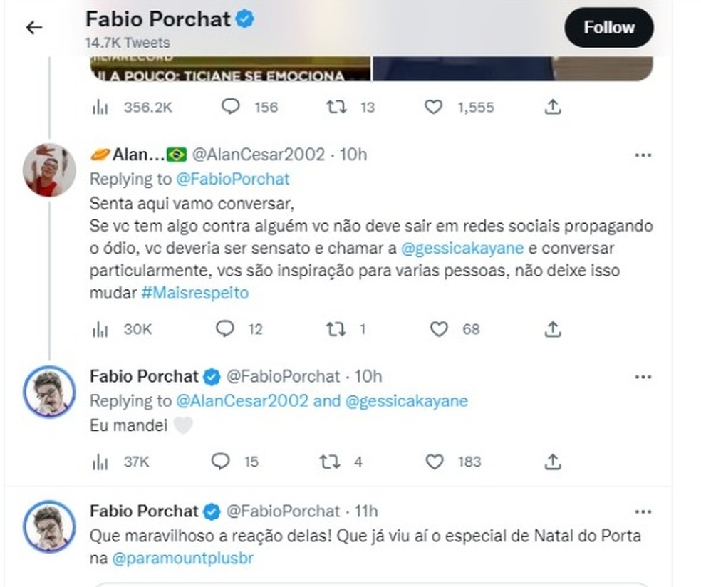 Publica&amp;ccedil;&amp;atilde;o de Fabio Porchat &amp;mdash; Foto: Twitter