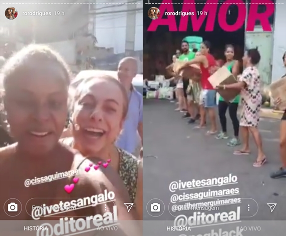 Roberta Rodrigues mostra alimentos doados por Ivete Sangalo (Foto: ReproduÃ§Ã£o/Instagram Stories)