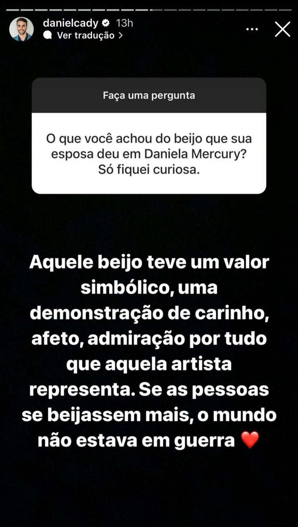 Story de Daniel Cady &amp;mdash; Foto: Reprodu&amp;ccedil;&amp;atilde;o / Instagram