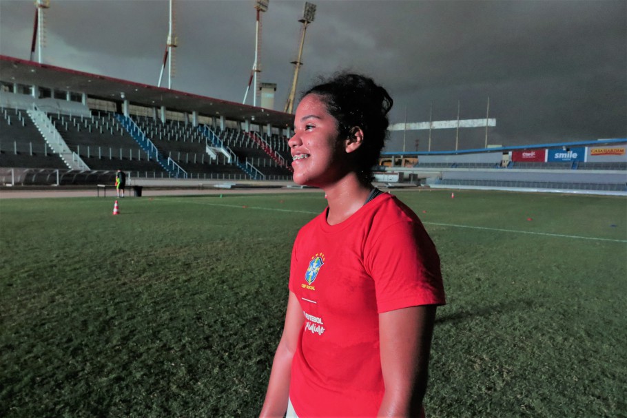 Festival de Futebol Feminino no Est&amp;aacute;dio Rei Pel&amp;eacute;, em Macei&amp;oacute; (AL)