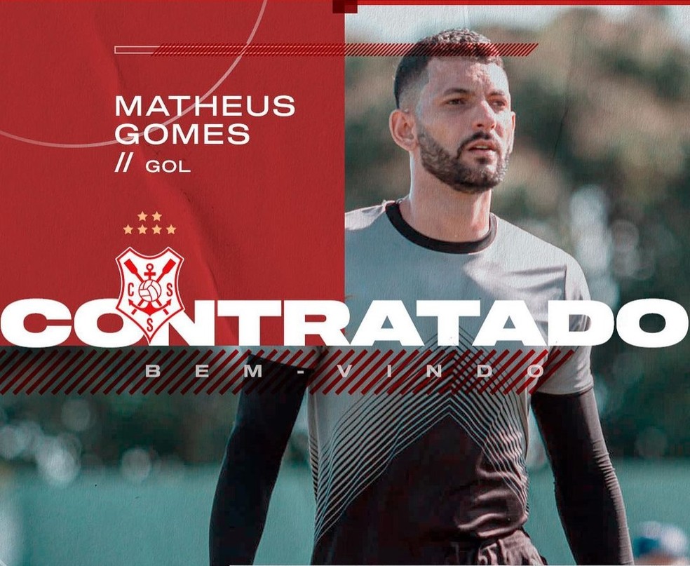 Matheus Gomes, novo goleiro do Sergipe &amp;mdash; Foto: Divulga&amp;ccedil;&amp;atilde;o/CSS