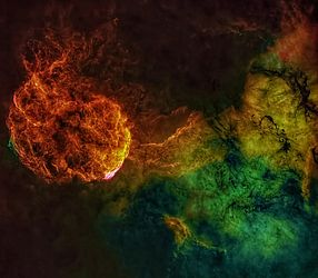 A Nebulosa da Água-viva (IC 443) é um remanescente de supernova (SNR) na constelação de Gêmeos - Astronomy Photographer of the Year — Foto Peter Larkin