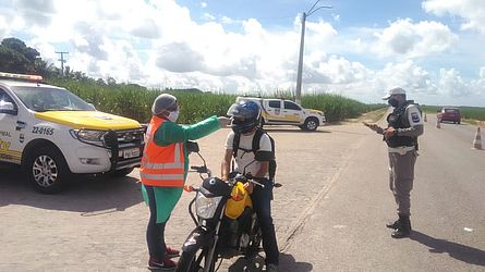 Barreira Sanitária na cidade de Boca da Mata