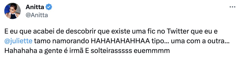 Anitta &amp;mdash; Foto: Reprodu&amp;ccedil;&amp;atilde;o / Twitter