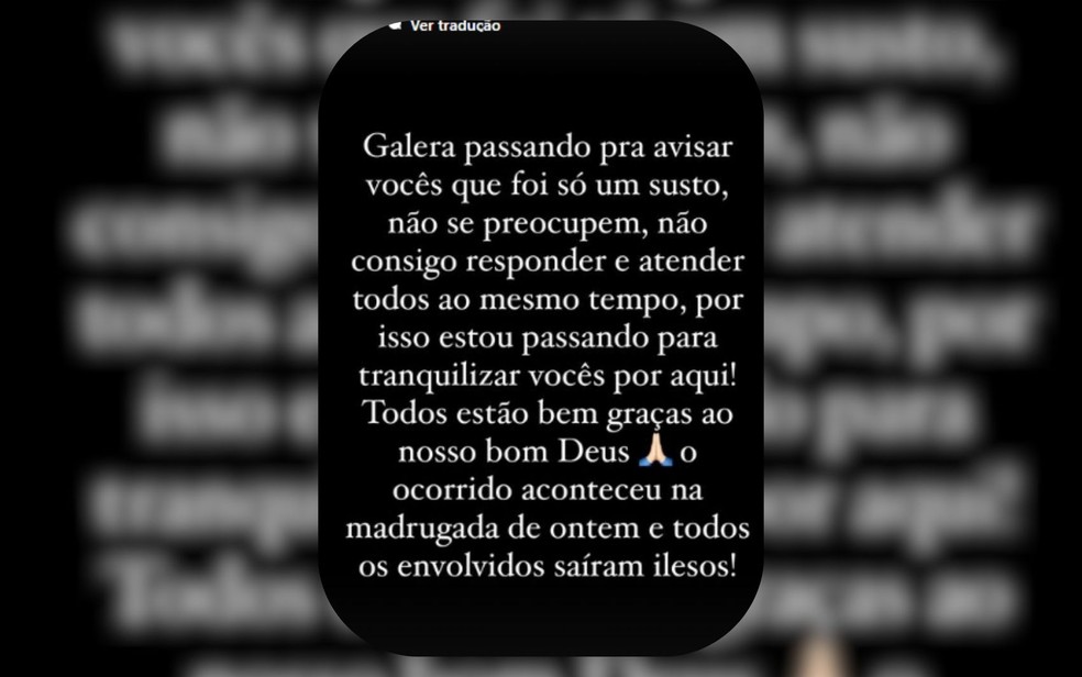 Veja postagem do filho de dona Ruth ap&amp;oacute;s acidente de carro &amp;mdash; Foto: Reprodu&amp;ccedil;&amp;atilde;o/Redes sociais