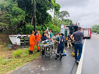 Ferido gravemente foi socorrido por Falcão I